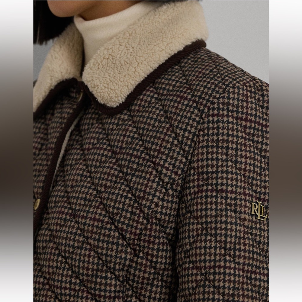 Lauren Ralph Lauren Quilted blazer with faux shearling worn 1x size M